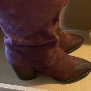 Steve Madden, Suede Leather Burgundy knee height  Boots